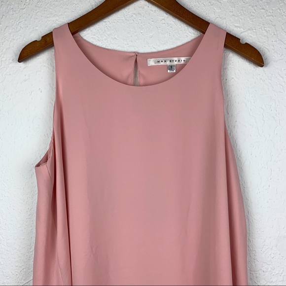 Max Studio Sleeveless Asymmetric Layered Blouse - Picture 2 of 5